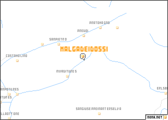 map of Malga dei Dossi