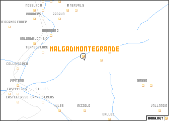 map of Malga di Montegrande