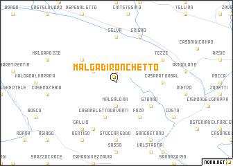 map of Malga di Ronchetto