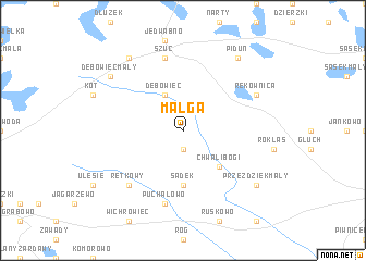 map of Małga