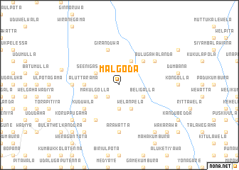 map of Malgoda