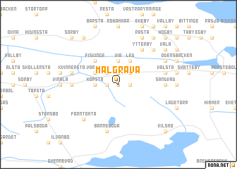 map of Malgräva