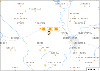 map of Malguénac