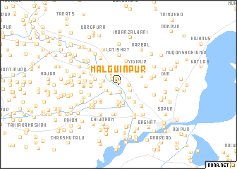 map of Malguinpur