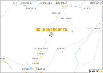 map of Malhada Branca