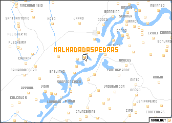 map of Malhada das Pedras