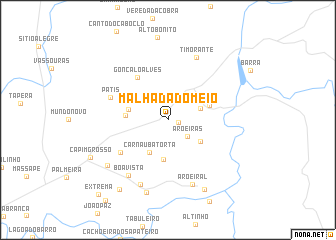 map of Malhada do Meio