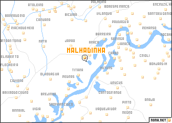 map of Malhadinha