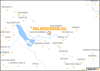 map of Malḩas-e Omm ol Ḩīl