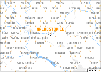 map of Malhostovice