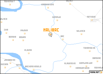 map of Mali Bač