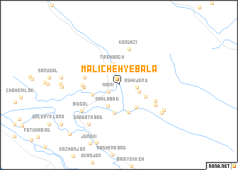 map of Mālīcheh-ye Bālā