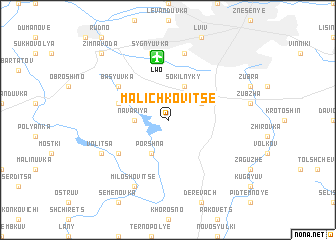 map of Malichkovitse