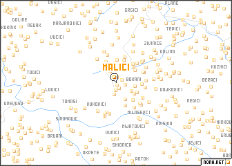 map of Malići