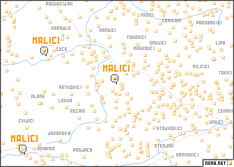 map of Malići