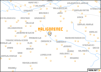 map of Mali Gorenec