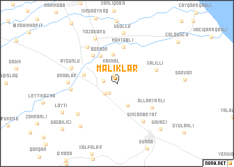 map of Mǝliklǝr