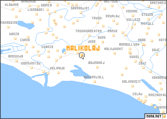 map of Mali Kolaj