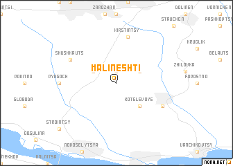 map of Malineshti