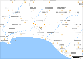 map of Malingping