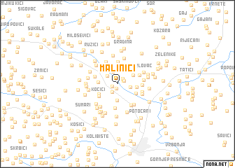 map of Malinići