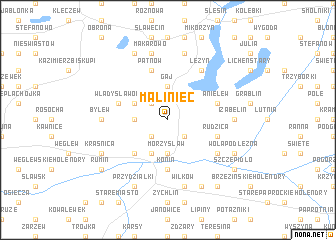 map of Maliniec