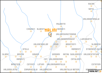 map of Mălini