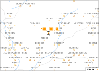 map of Malinová