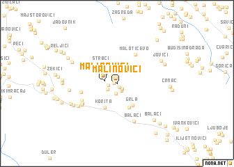 map of Malinovići