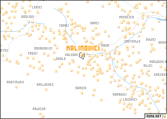 map of Malinovići