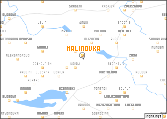 map of Maļinovka