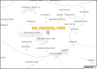 map of Malinovo Polyana