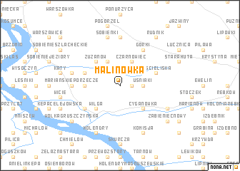 map of Malinówka