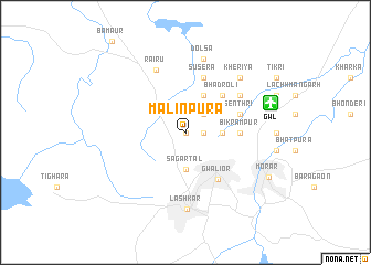 map of Mālinpura