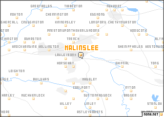 map of Malins Lee