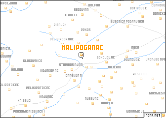 map of Mali Poganac