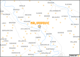 map of Mali Popović