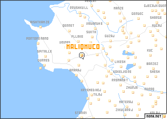 map of Maliq Muço