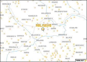 map of Mališevo