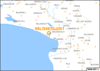 map of Mali Shëngjinit