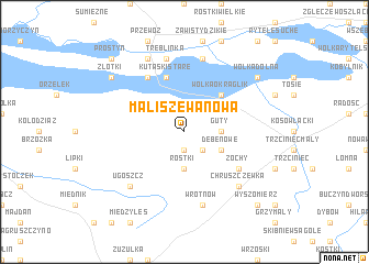 map of Maliszewa Nowa