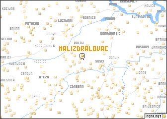 map of Mali Ždralovac