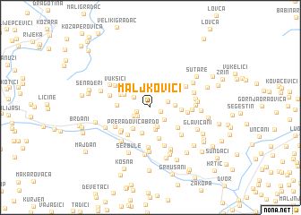 map of Maljkovići