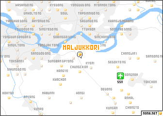 map of Maljukkŏ-ri