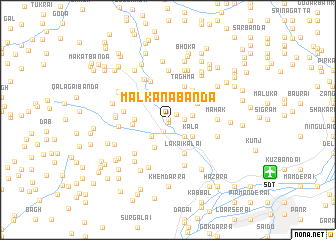 map of Malkāna Bānda