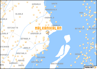 map of Malkāni Kalān