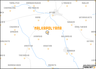 map of Malka Polyana