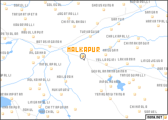 map of Malkāpur