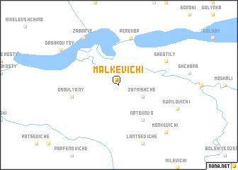 map of Malʼkevichi