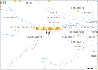 map of Malko Belovo